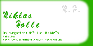 miklos holle business card